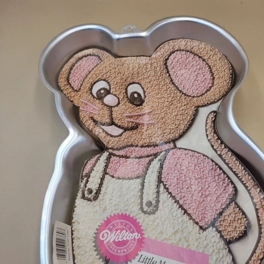 Wilton Little Mouse Cake Pan Vintage 1987 Aluminum Missy Dr Sure Mouse 2105-2380